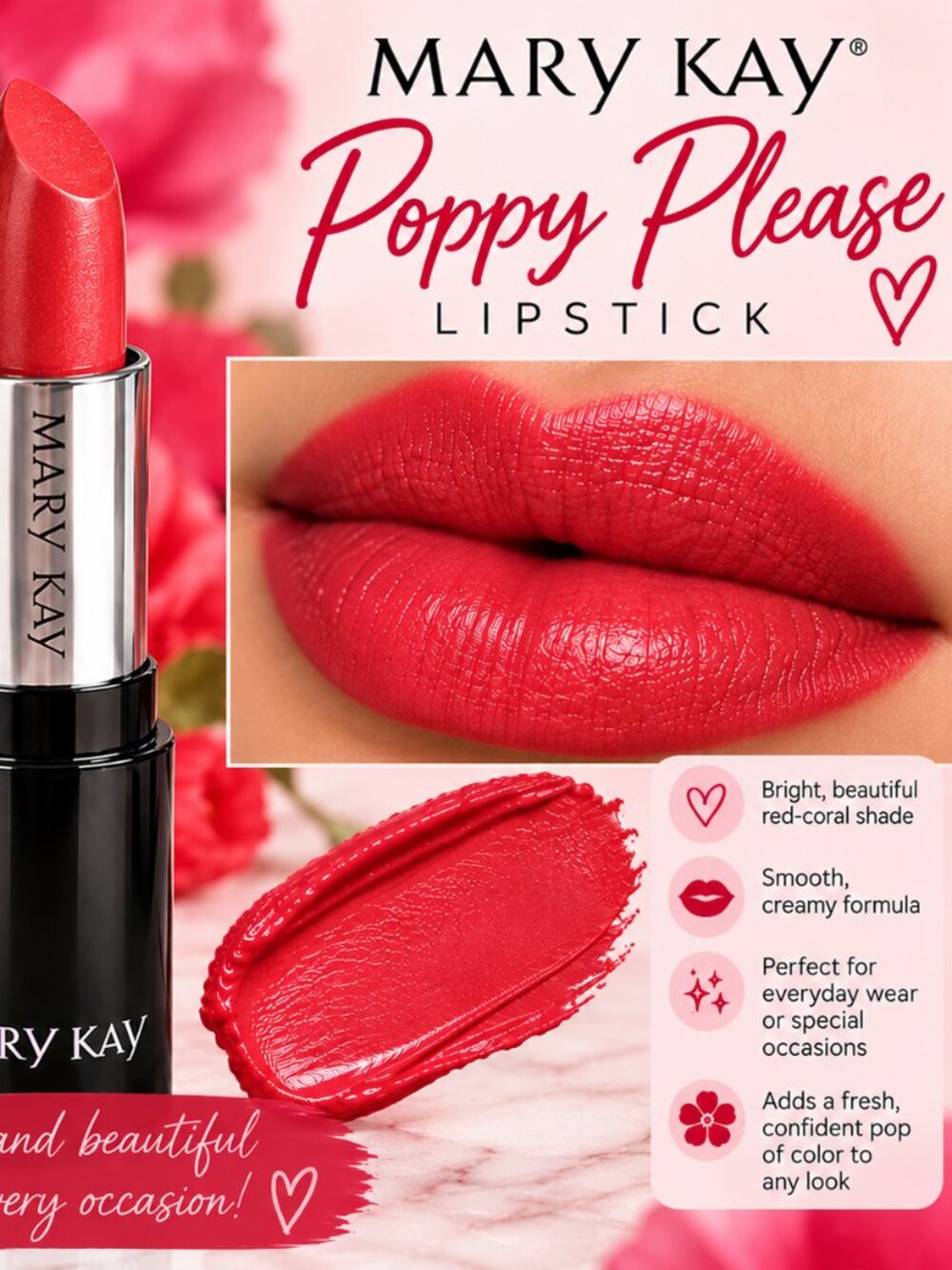 Mary Kay Poppy Please Lipstick
